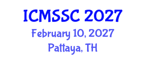 International Conference on Mathematics, Statistics and Scientific Computing (ICMSSC) February 10, 2027 - Pattaya, Thailand International Conference on Mathematics, Statistics and Scientific Computing (ICMSSC) February 10, 2027 - Pattaya, Thailand