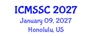 International Conference on Mathematics, Statistics and Scientific Computing (ICMSSC) January 09, 2027 - Honolulu, United States International Conference on Mathematics, Statistics and Scientific Computing (ICMSSC) January 09, 2027 - Honolulu, United States