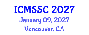 International Conference on Mathematics, Statistics and Scientific Computing (ICMSSC) January 09, 2027 - Vancouver, Canada