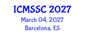 International Conference on Mathematics, Statistics and Scientific Computing (ICMSSC) March 04, 2027 - Barcelona, Spain International Conference on Mathematics, Statistics and Scientific Computing (ICMSSC) March 04, 2027 - Barcelona, Spain