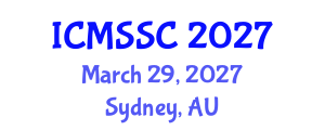 International Conference on Mathematics, Statistics and Scientific Computing (ICMSSC) March 29, 2027 - Sydney, Australia
