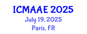 International Conference on Mechanical, Aeronautical and Automotive Engineering (ICMAAE) July 19, 2025 - Paris, France