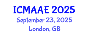 International Conference on Mechanical, Aeronautical and Automotive Engineering (ICMAAE) September 23, 2025 - London, United Kingdom