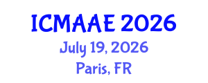 International Conference on Mechanical, Aeronautical and Automotive Engineering (ICMAAE) July 19, 2026 - Paris, France