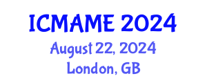 International Conference on Mechanical, Aeronautical and Manufacturing Engineering (ICMAME) August 22, 2024 - London, United Kingdom