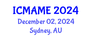 International Conference on Mechanical, Aeronautical and Manufacturing Engineering (ICMAME) December 02, 2024 - Sydney, Australia