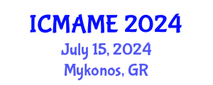 International Conference on Mechanical, Aeronautical and Manufacturing Engineering (ICMAME) July 15, 2024 - Mykonos, Greece