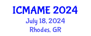 International Conference on Mechanical, Aeronautical and Manufacturing Engineering (ICMAME) July 18, 2024 - Rhodes, Greece
