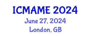 International Conference on Mechanical, Aeronautical and Manufacturing Engineering (ICMAME) June 27, 2024 - London, United Kingdom