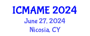 International Conference on Mechanical, Aeronautical and Manufacturing Engineering (ICMAME) June 27, 2024 - Nicosia, Cyprus