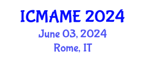 International Conference on Mechanical, Aeronautical and Manufacturing Engineering (ICMAME) June 03, 2024 - Rome, Italy