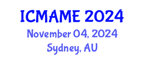 International Conference on Mechanical, Aeronautical and Manufacturing Engineering (ICMAME) November 04, 2024 - Sydney, Australia