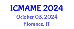 International Conference on Mechanical, Aeronautical and Manufacturing Engineering (ICMAME) October 03, 2024 - Florence, Italy