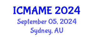 International Conference on Mechanical, Aeronautical and Manufacturing Engineering (ICMAME) September 05, 2024 - Sydney, Australia