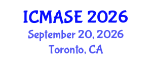 International Conference on Mechanical, Aerospace and Systems Engineering (ICMASE) September 20, 2026 - Toronto, Canada