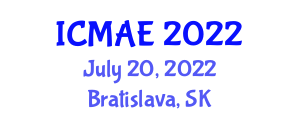International Conference on Mechanical and Aerospace Engineering (ICMAE) July 20, 2022 - Bratislava, Slovakia