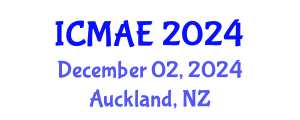 International Conference on Mechanical and Aerospace Engineering (ICMAE) December 02, 2024 - Auckland, New Zealand