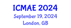 International Conference on Mechanical and Aerospace Engineering (ICMAE) September 19, 2024 - London, United Kingdom