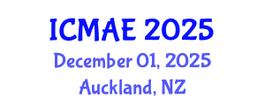 International Conference on Mechanical and Aerospace Engineering (ICMAE) December 01, 2025 - Auckland, New Zealand