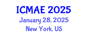 International Conference on Mechanical and Aerospace Engineering (ICMAE) January 28, 2025 - New York, United States