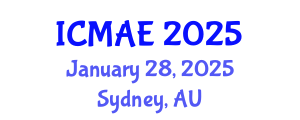 International Conference on Mechanical and Aerospace Engineering (ICMAE) January 28, 2025 - Sydney, Australia