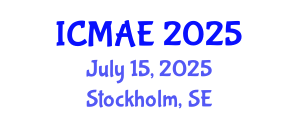 International Conference on Mechanical and Aerospace Engineering (ICMAE) July 15, 2025 - Stockholm, Sweden