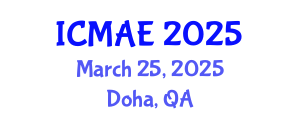 International Conference on Mechanical and Aerospace Engineering (ICMAE) March 25, 2025 - Doha, Qatar