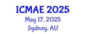 International Conference on Mechanical and Aerospace Engineering (ICMAE) May 17, 2025 - Sydney, Australia