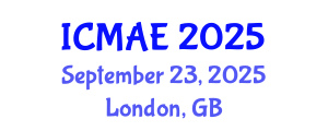 International Conference on Mechanical and Aerospace Engineering (ICMAE) September 23, 2025 - London, United Kingdom