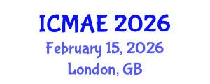 International Conference on Mechanical and Aerospace Engineering (ICMAE) February 15, 2026 - London, United Kingdom