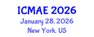 International Conference on Mechanical and Aerospace Engineering (ICMAE) January 28, 2026 - New York, United States