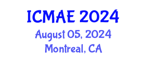 International Conference on Mechanical and Automotive Engineering (ICMAE) August 05, 2024 - Montreal, Canada
