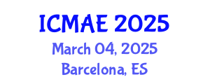 International Conference on Mechanical and Automotive Engineering (ICMAE) March 04, 2025 - Barcelona, Spain