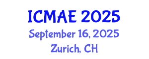 International Conference on Mechanical and Automotive Engineering (ICMAE) September 16, 2025 - Zurich, Switzerland