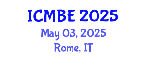 International Conference on Mechanical and Biomedical Engineering (ICMBE) May 03, 2025 - Rome, Italy