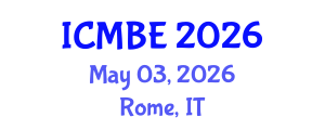 International Conference on Mechanical and Biomedical Engineering (ICMBE) May 03, 2026 - Rome, Italy