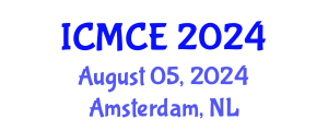 International Conference on Mechanical and Control Engineering (ICMCE) August 05, 2024 - Amsterdam, Netherlands