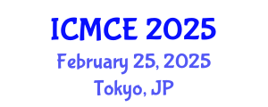 International Conference on Mechanical and Control Engineering (ICMCE) February 25, 2025 - Tokyo, Japan