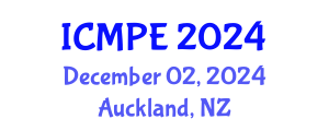 International Conference on Mechanical and Production Engineering (ICMPE) December 02, 2024 - Auckland, New Zealand