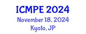 International Conference on Mechanical and Production Engineering (ICMPE) November 18, 2024 - Kyoto, Japan