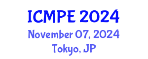 International Conference on Mechanical and Production Engineering (ICMPE) November 07, 2024 - Tokyo, Japan