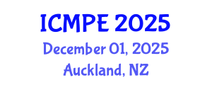 International Conference on Mechanical and Production Engineering (ICMPE) December 01, 2025 - Auckland, New Zealand