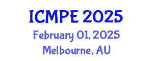 International Conference on Mechanical and Production Engineering (ICMPE) February 01, 2025 - Melbourne, Australia