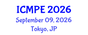 International Conference on Mechanical and Production Engineering (ICMPE) September 09, 2026 - Tokyo, Japan