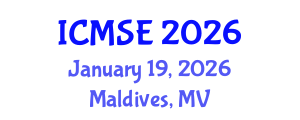 International Conference on Mechanical and Systems Engineering (ICMSE) January 19, 2026 - Maldives, Maldives International Conference on Mechanical and Systems Engineering (ICMSE) January 19, 2026 - Maldives, Maldives