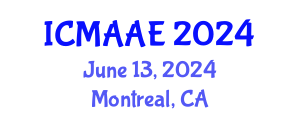 International Conference on Mechanical, Automotive and Aerospace Engineering (ICMAAE) June 13, 2024 - Montreal, Canada