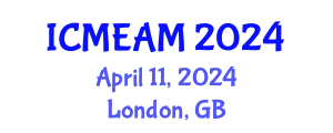 International Conference on Mechanical Engineering and Applied Mechanics (ICMEAM) April 11, 2024 - London, United Kingdom