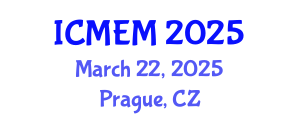 International Conference on Mechanical Engineering and Mechatronics (ICMEM) March 22, 2025 - Prague, Czechia