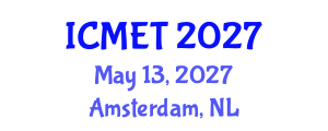 International Conference on Mechanical Engineering and Technology (ICMET) May 13, 2027 - Amsterdam, Netherlands International Conference on Mechanical Engineering and Technology (ICMET) May 13, 2027 - Amsterdam, Netherlands