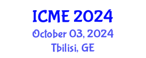 International Conference on Mechanical Engineering (ICME) October 03, 2024 - Tbilisi, Georgia